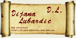 Dijana Lubardić vizit kartica